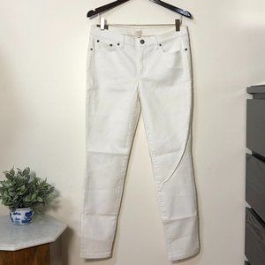 J Crew Factory White Denim Skinny Jeans
